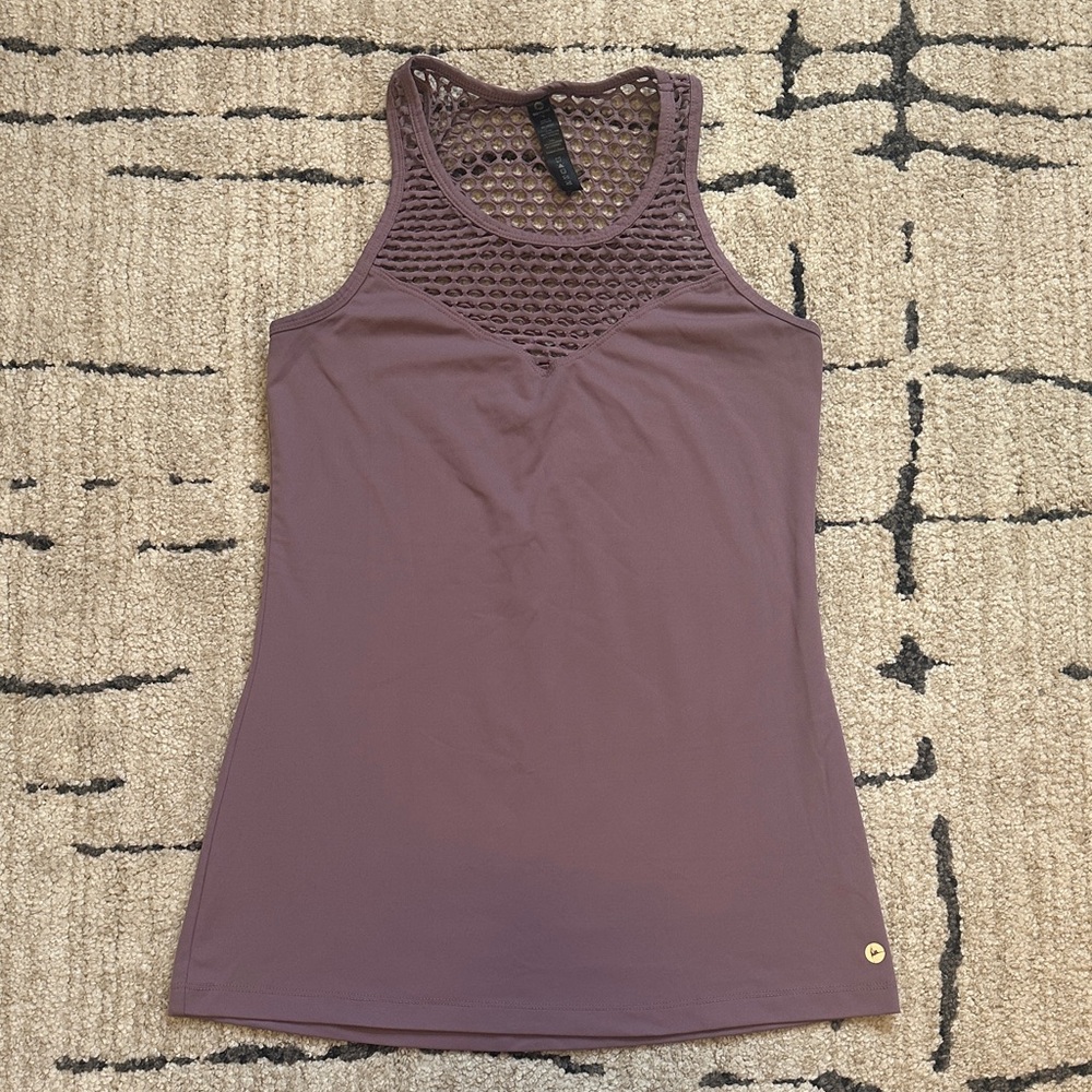 90 Degree by Reflex Laser Cut Mesh Athletic Tank Top, Size S